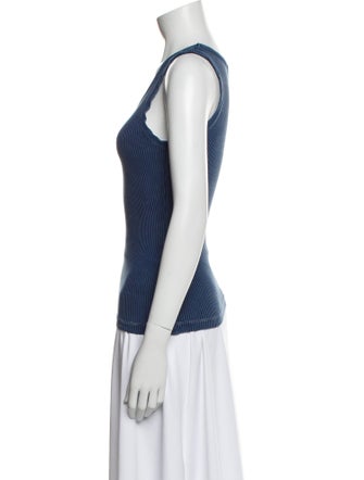 AGOLDE Striped Scoop Neck Top