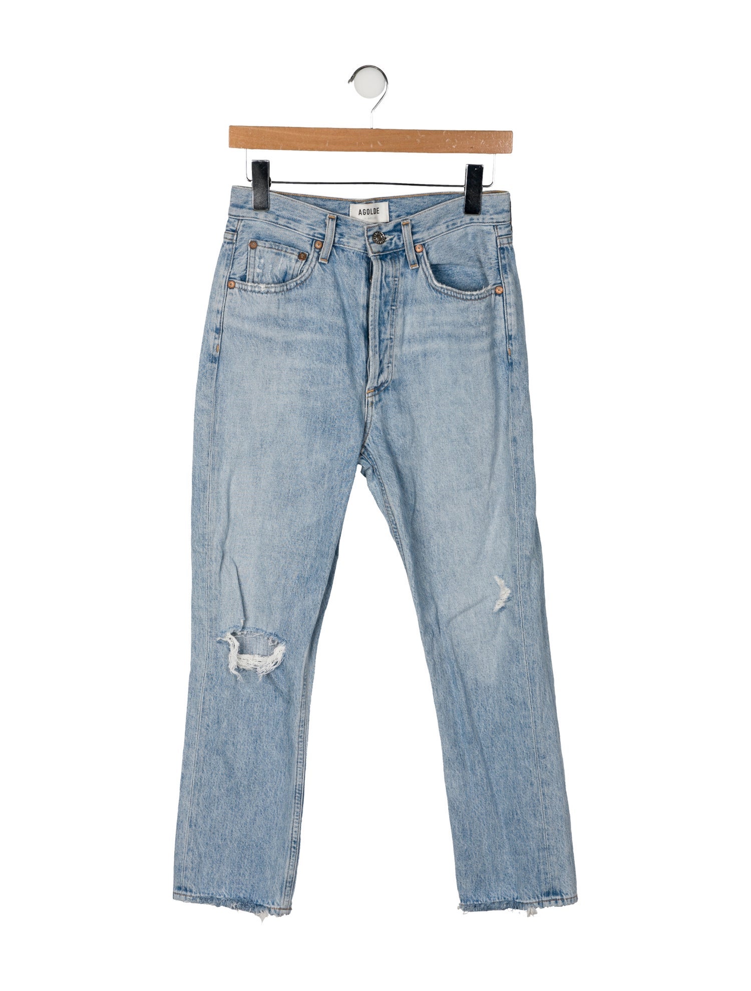 AGOLDE Mid-Rise Straight Leg Jeans
