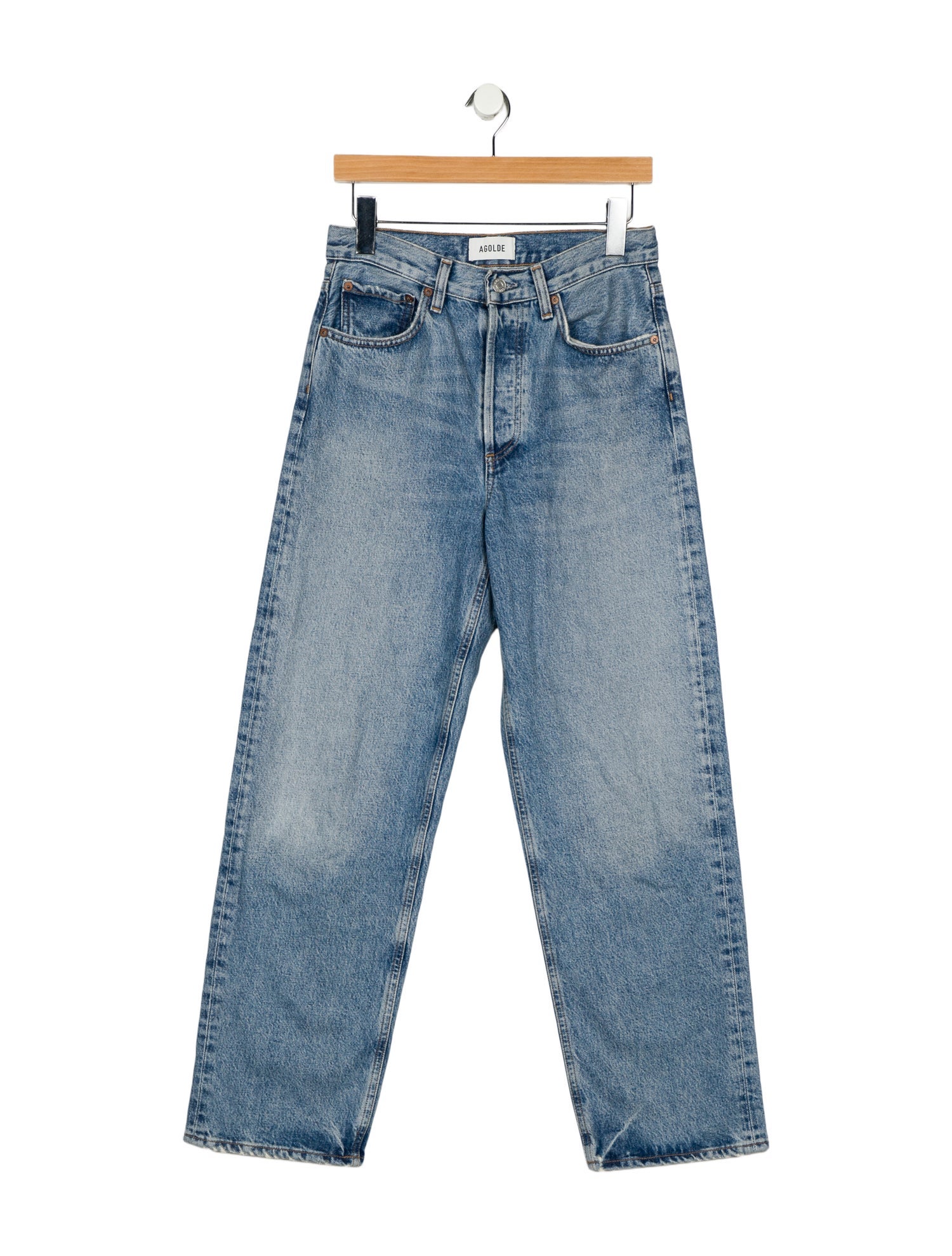 AGOLDE Mid-Rise Wide Leg Jeans