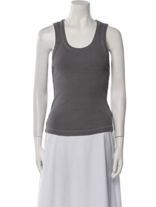 AGOLDE Striped Scoop Neck Top