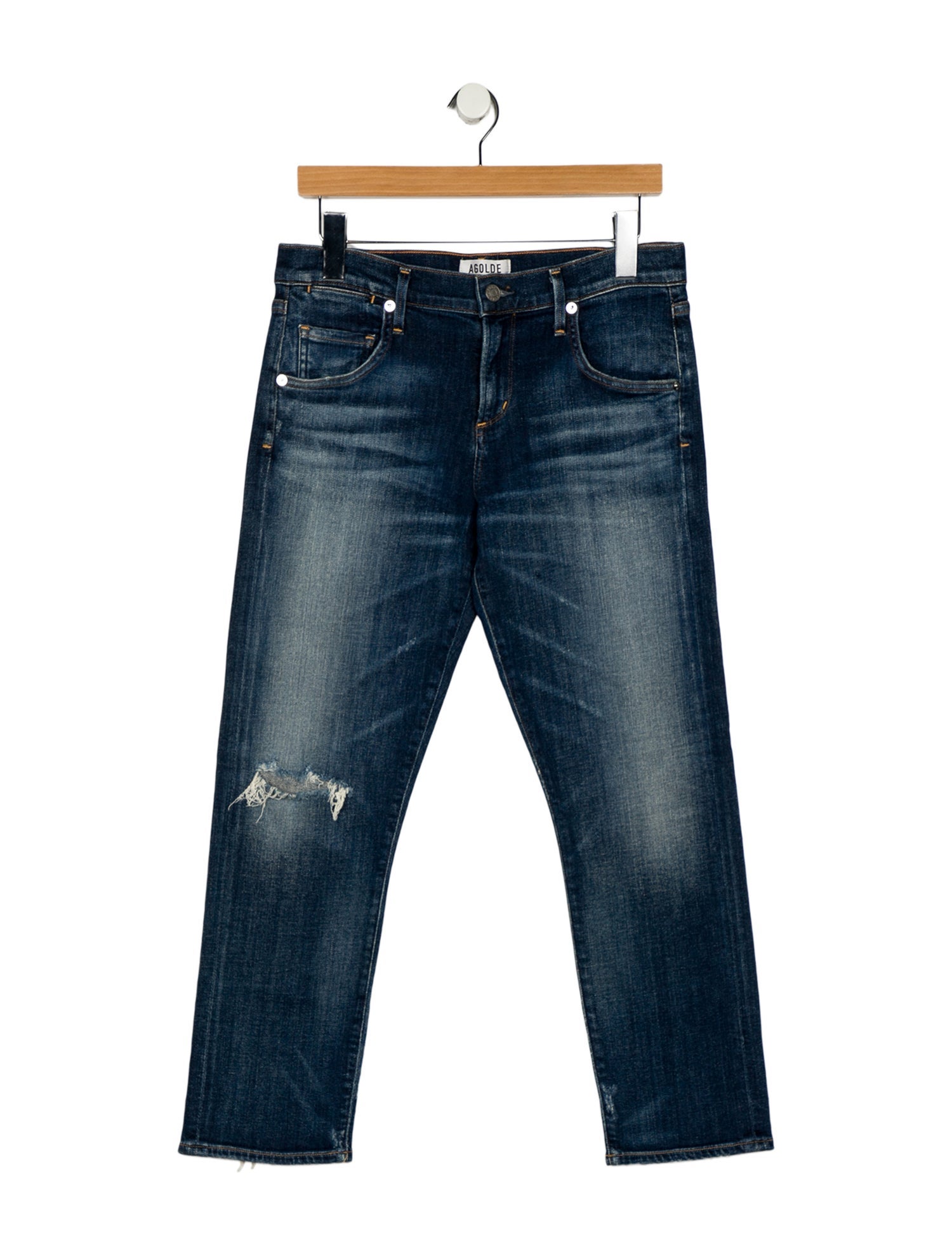 AGOLDE Mid-Rise Straight Leg Jeans
