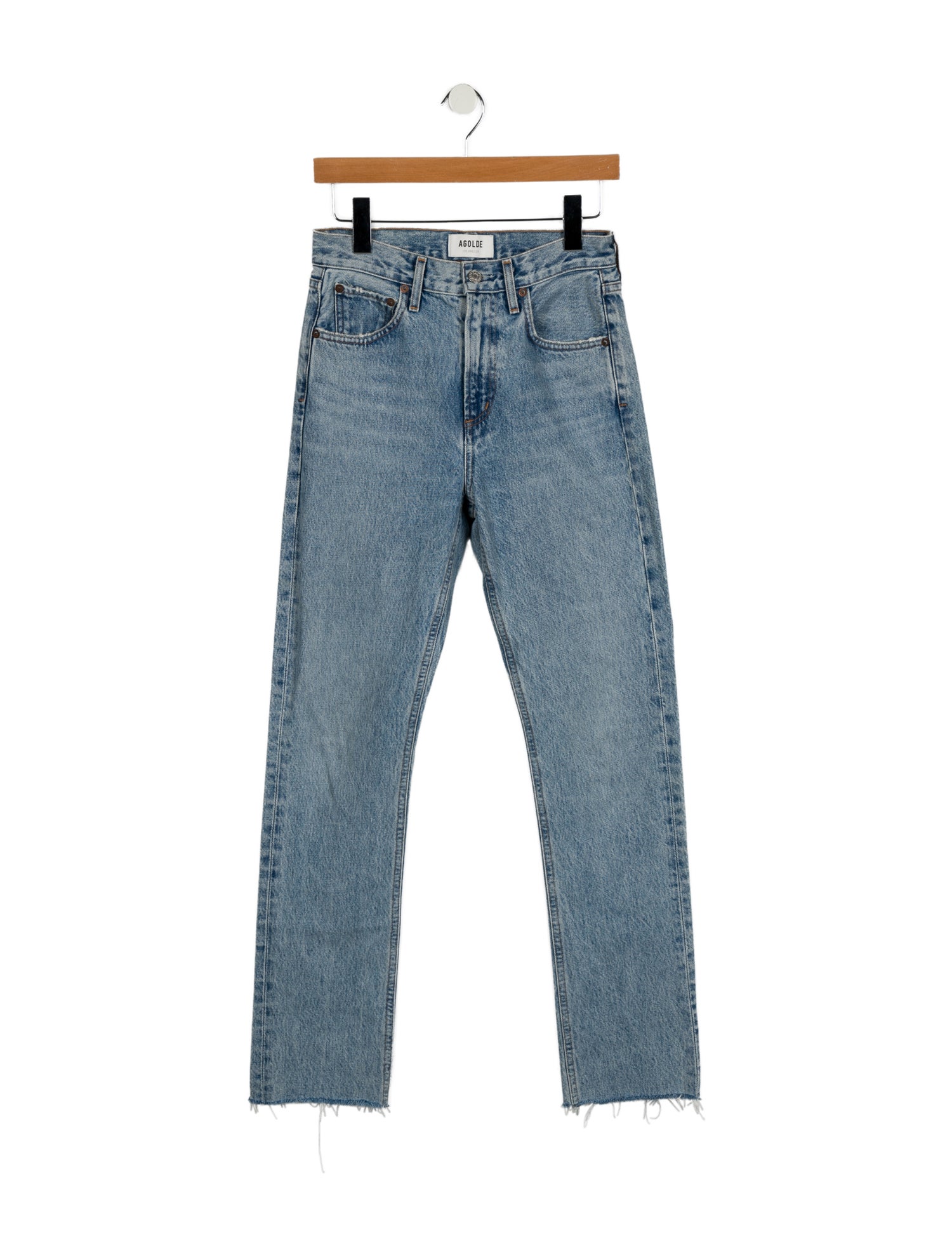 AGOLDE Mid-Rise Straight Leg Jeans