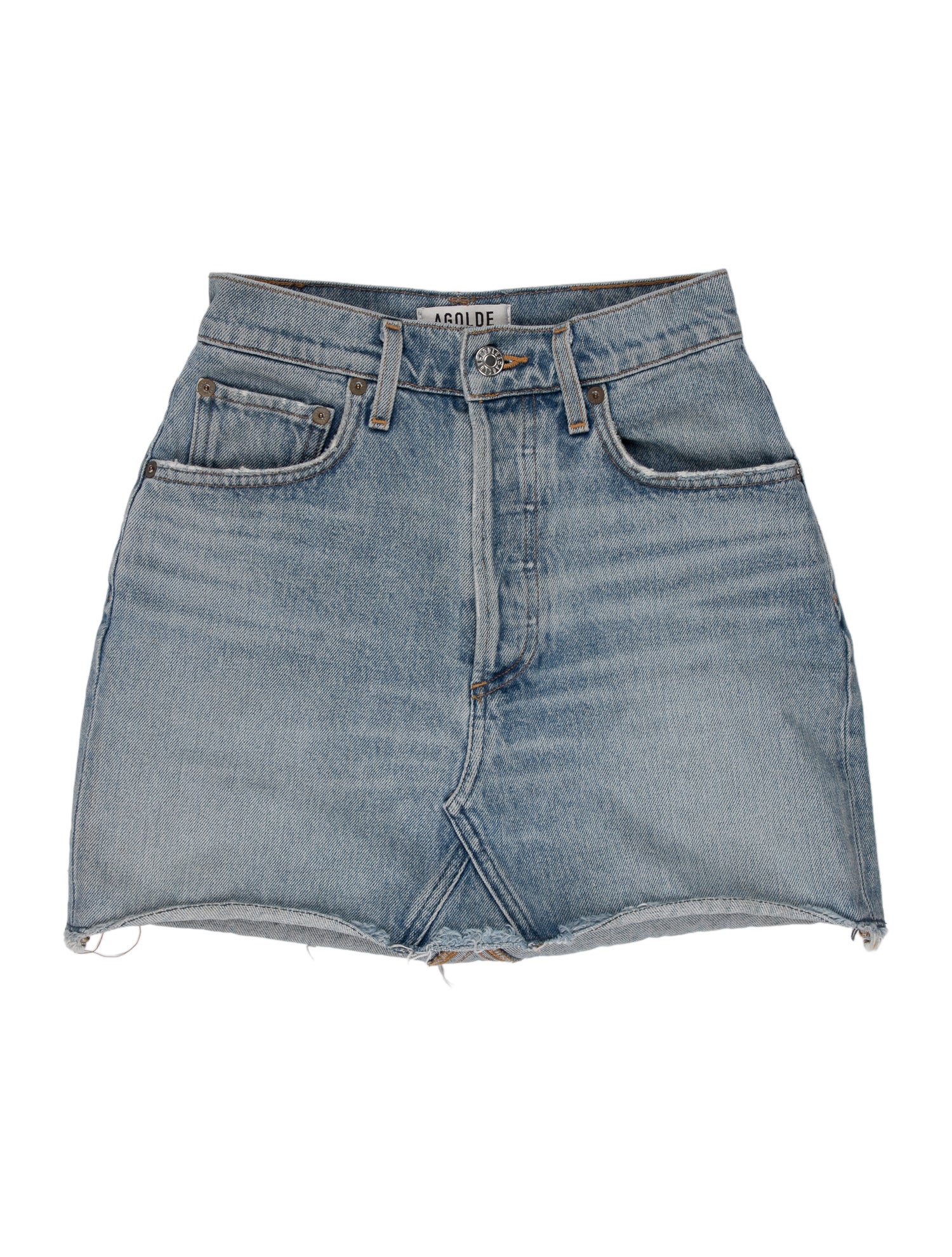AGOLDE Raw-Edge Trim Mini Skirt