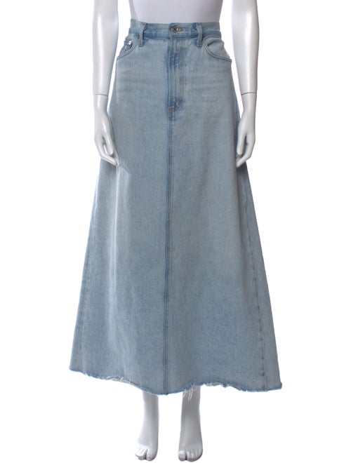 AGOLDE Distressed Accents Long Skirt