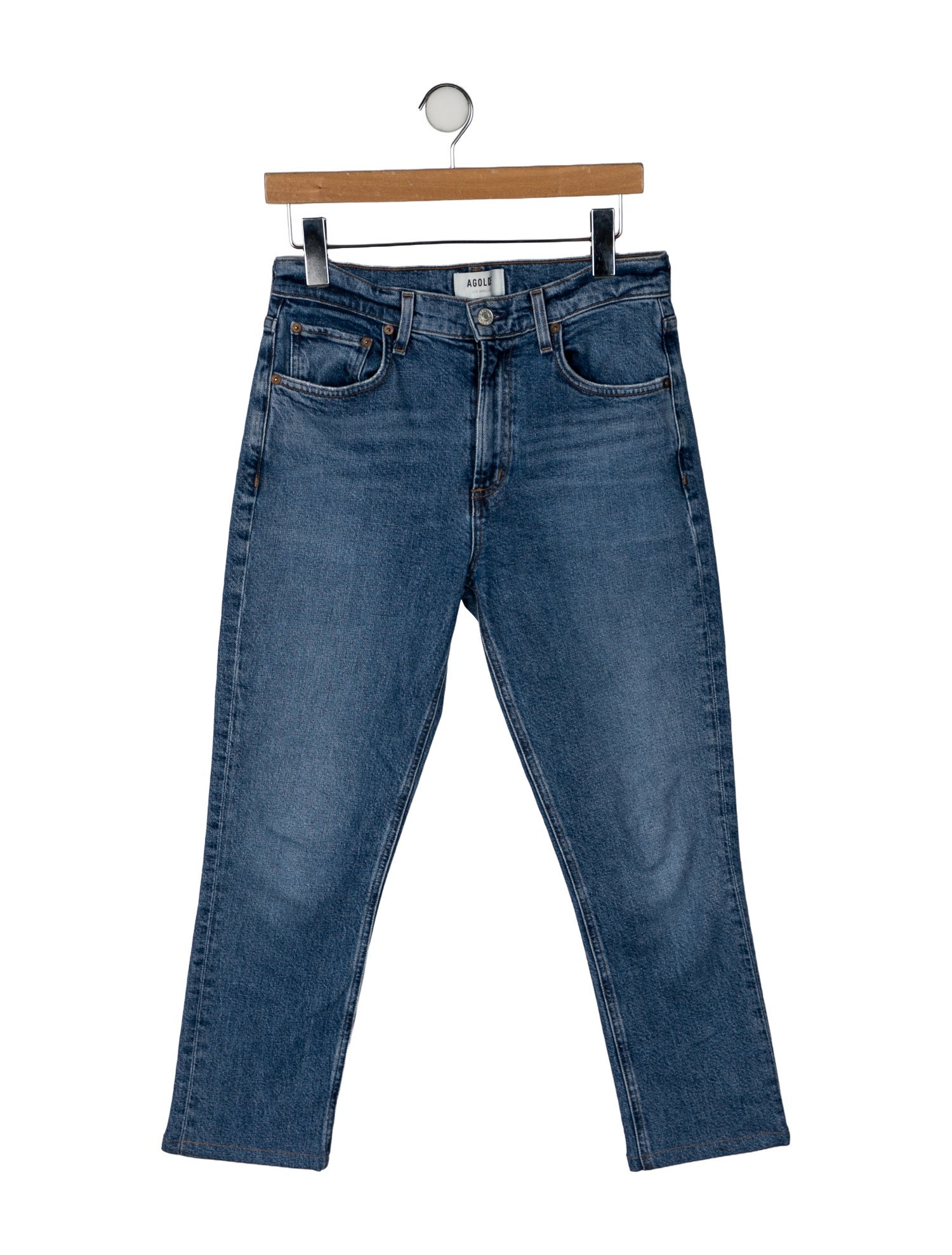 AGOLDE Mid-Rise Straight Leg Jeans