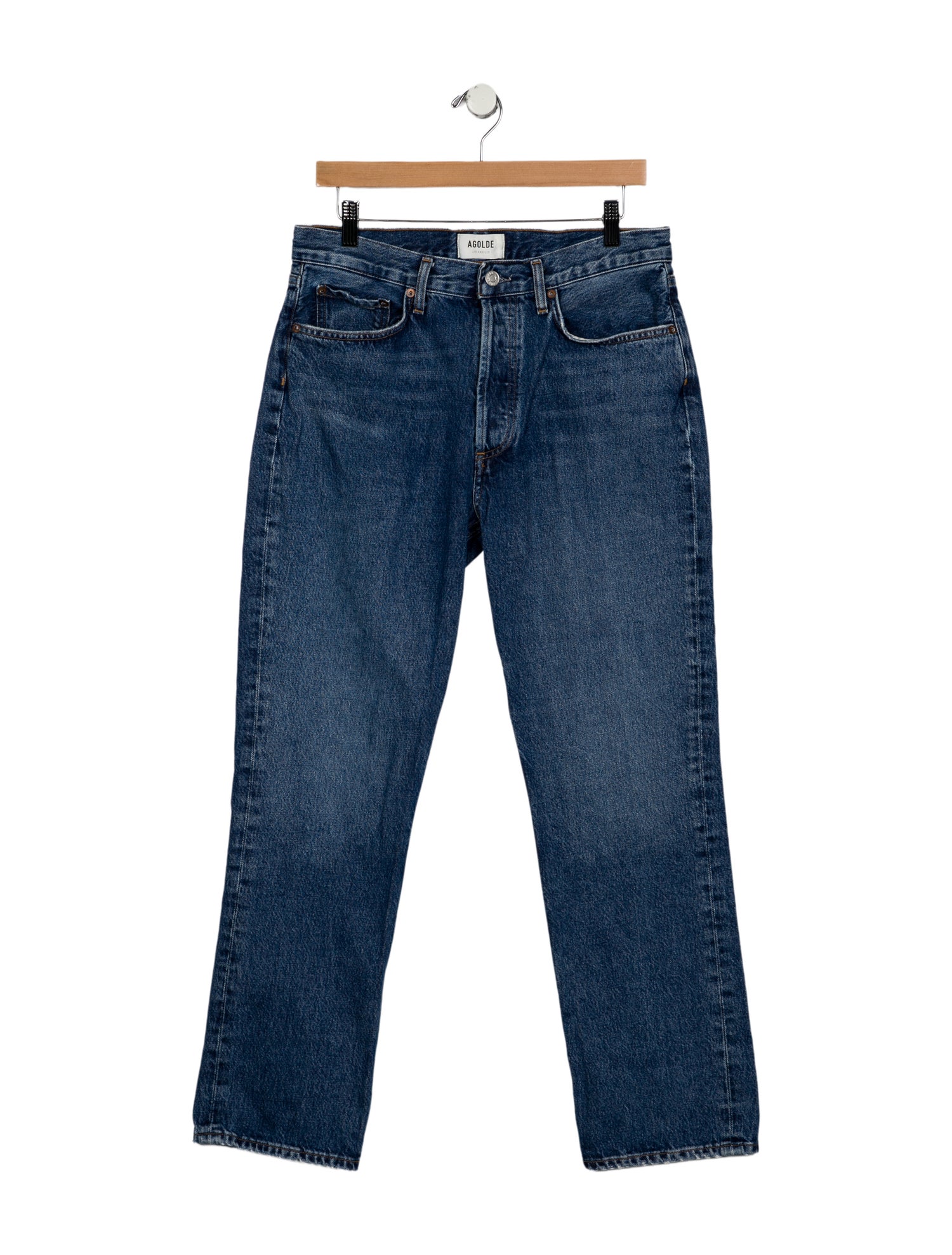 AGOLDE Mid-Rise Straight Leg Jeans
