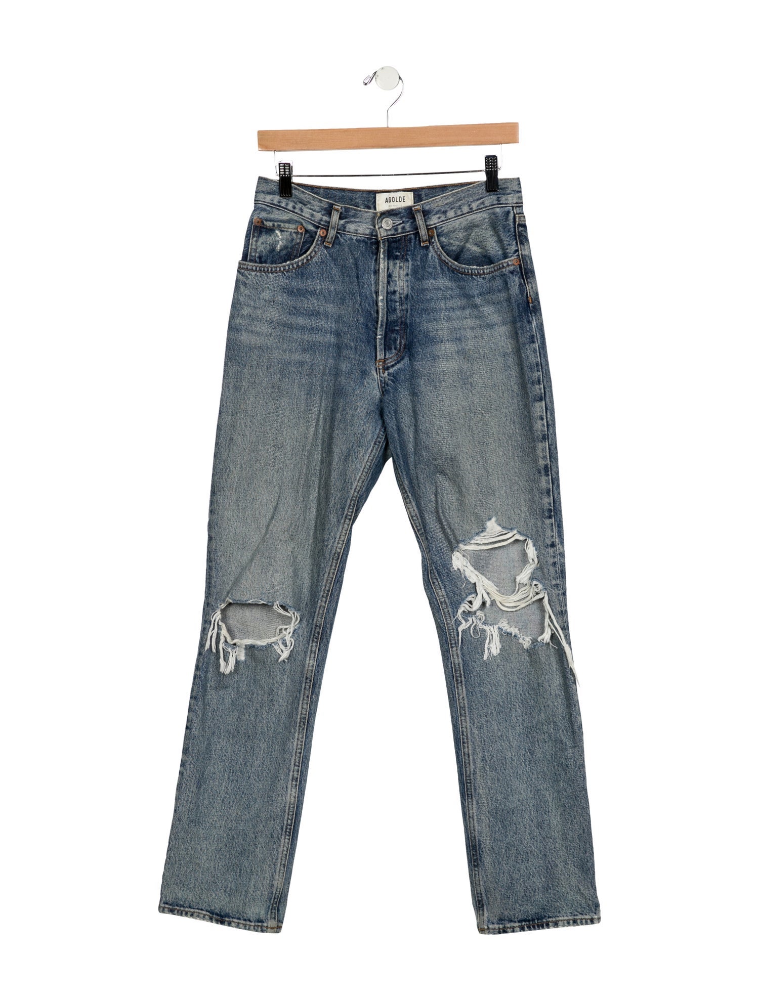 AGOLDE Mid-Rise Straight Leg Jeans