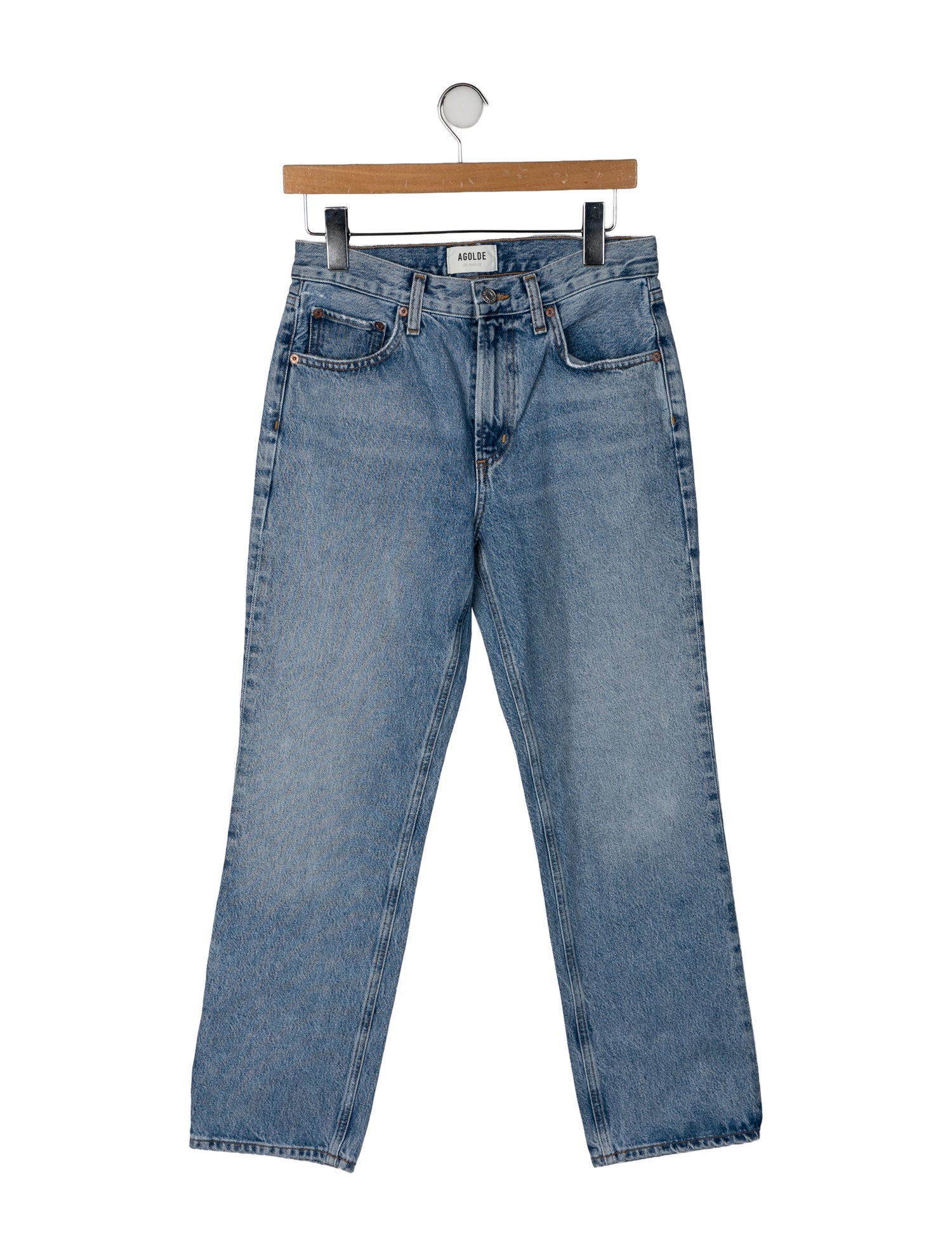 AGOLDE Mid-Rise Straight Leg Jeans