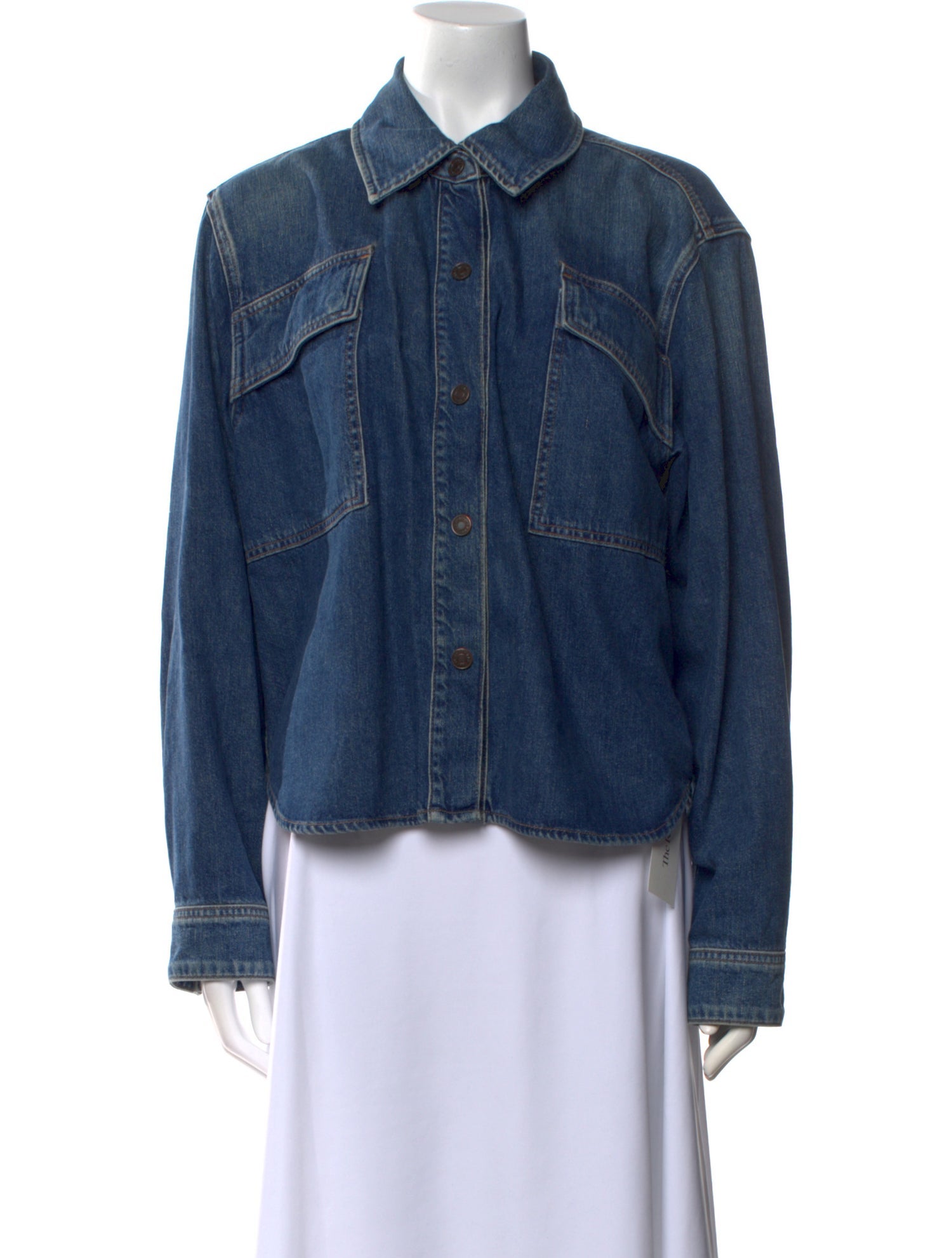 AGOLDE Long Sleeve Button-Up Top