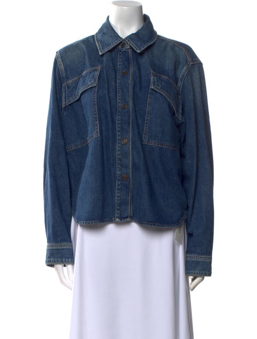 AGOLDE Long Sleeve Button-Up Top