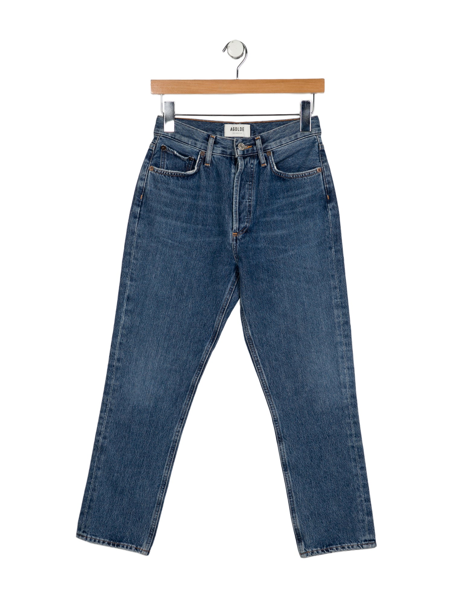 AGOLDE Mid-Rise Straight Leg Jeans