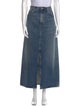 AGOLDE Distressed Accents Midi Length Skirt