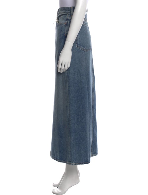 AGOLDE Distressed Accents Midi Length Skirt