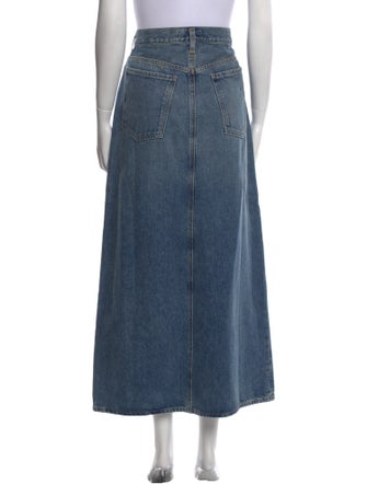 AGOLDE Distressed Accents Midi Length Skirt