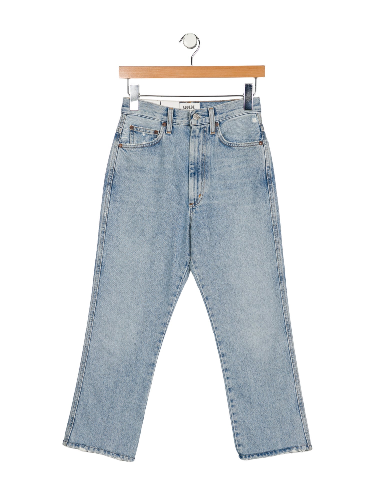 AGOLDE Mid-Rise Straight Leg Jeans