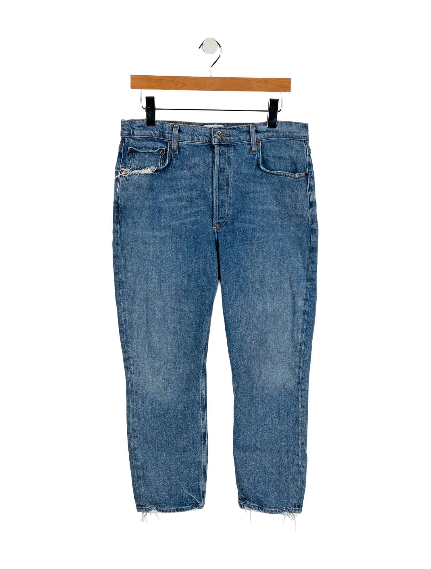 AGOLDE Mid-Rise Straight Leg Jeans