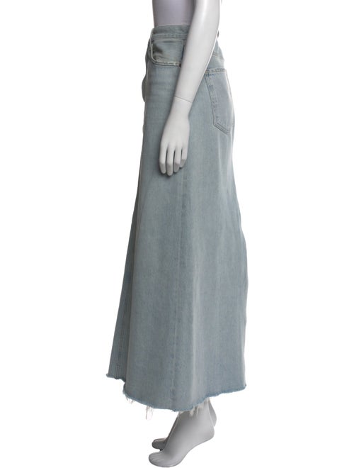 AGOLDE Distressed Accents Midi Length Skirt