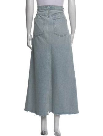 AGOLDE Distressed Accents Midi Length Skirt