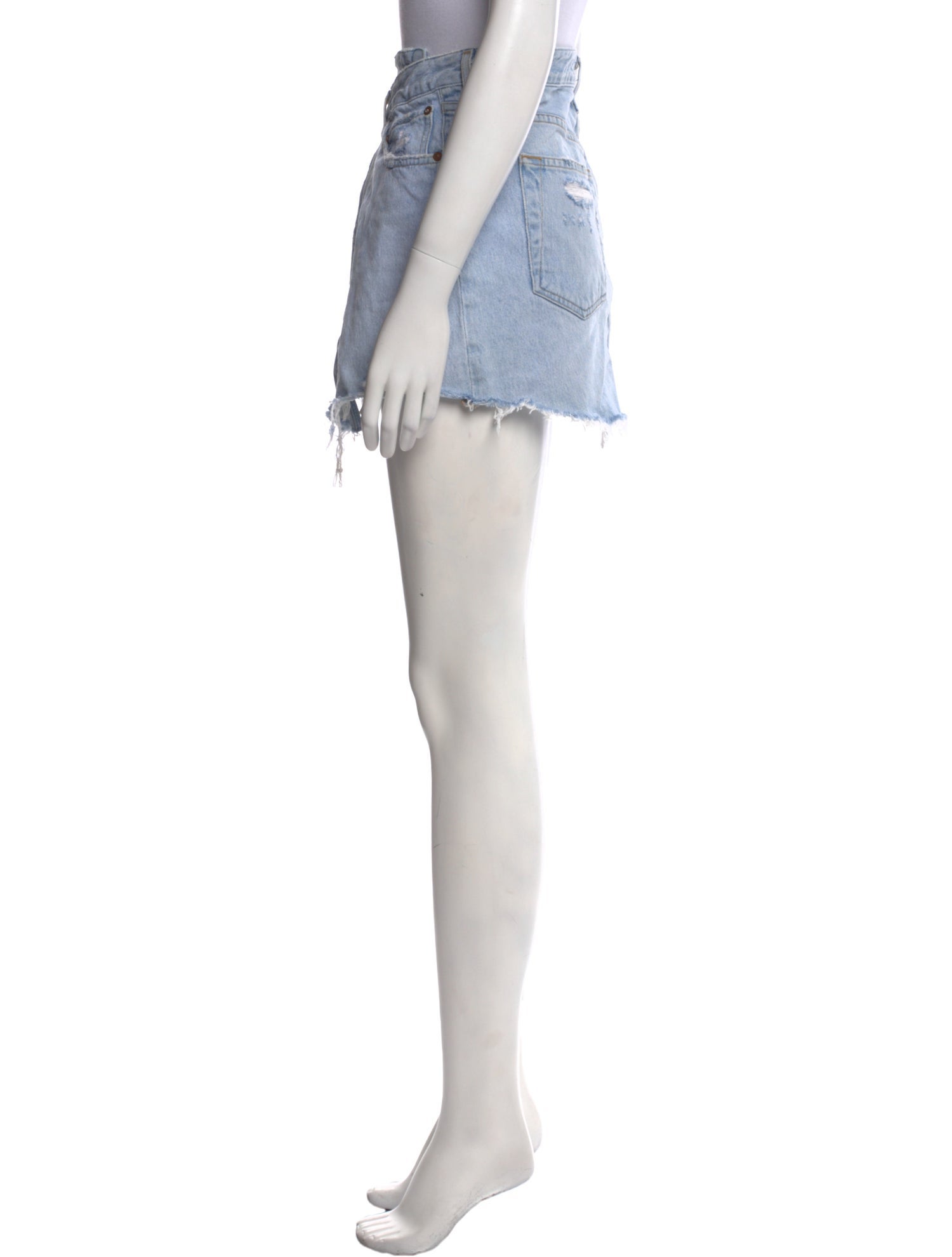 AGOLDE Distressed Accents Mini Skirt