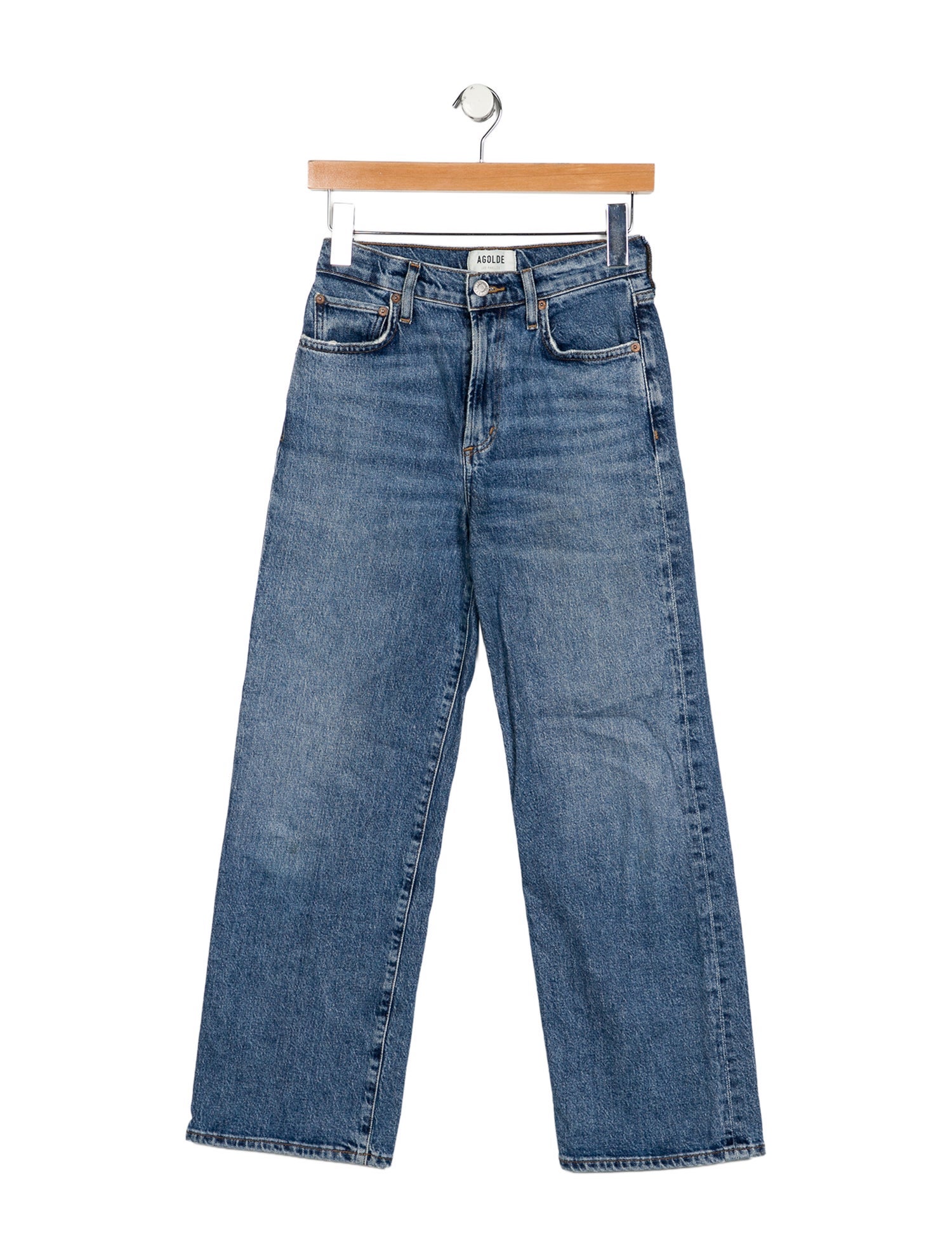 AGOLDE Mid-Rise Wide Leg Jeans
