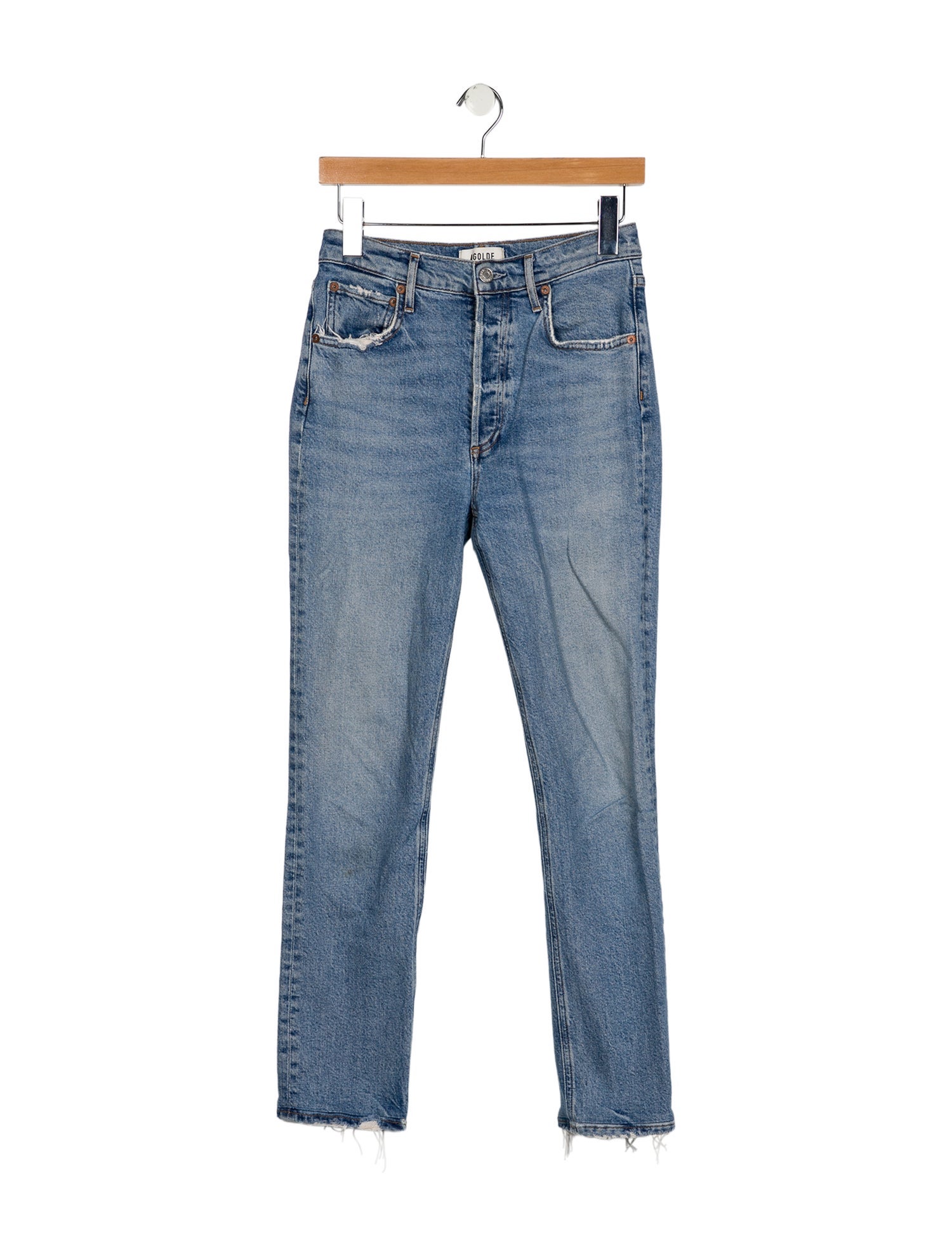 AGOLDE Mid-Rise Straight Leg Jeans