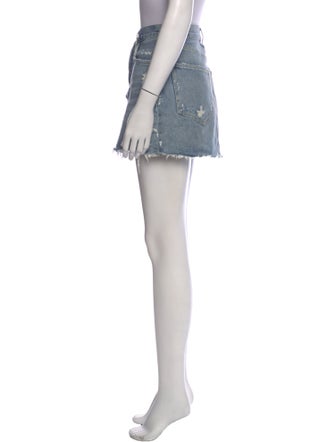 AGOLDE Distressed Accents Mini Skirt