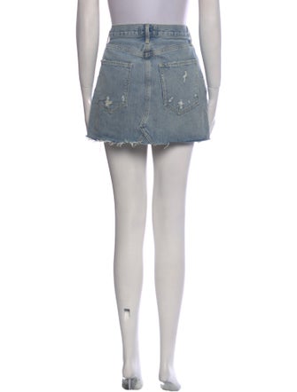 AGOLDE Distressed Accents Mini Skirt