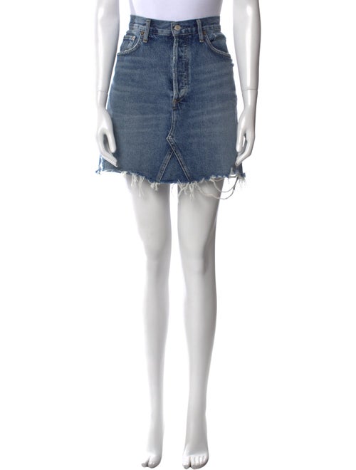 AGOLDE Distressed Accents Mini Skirt