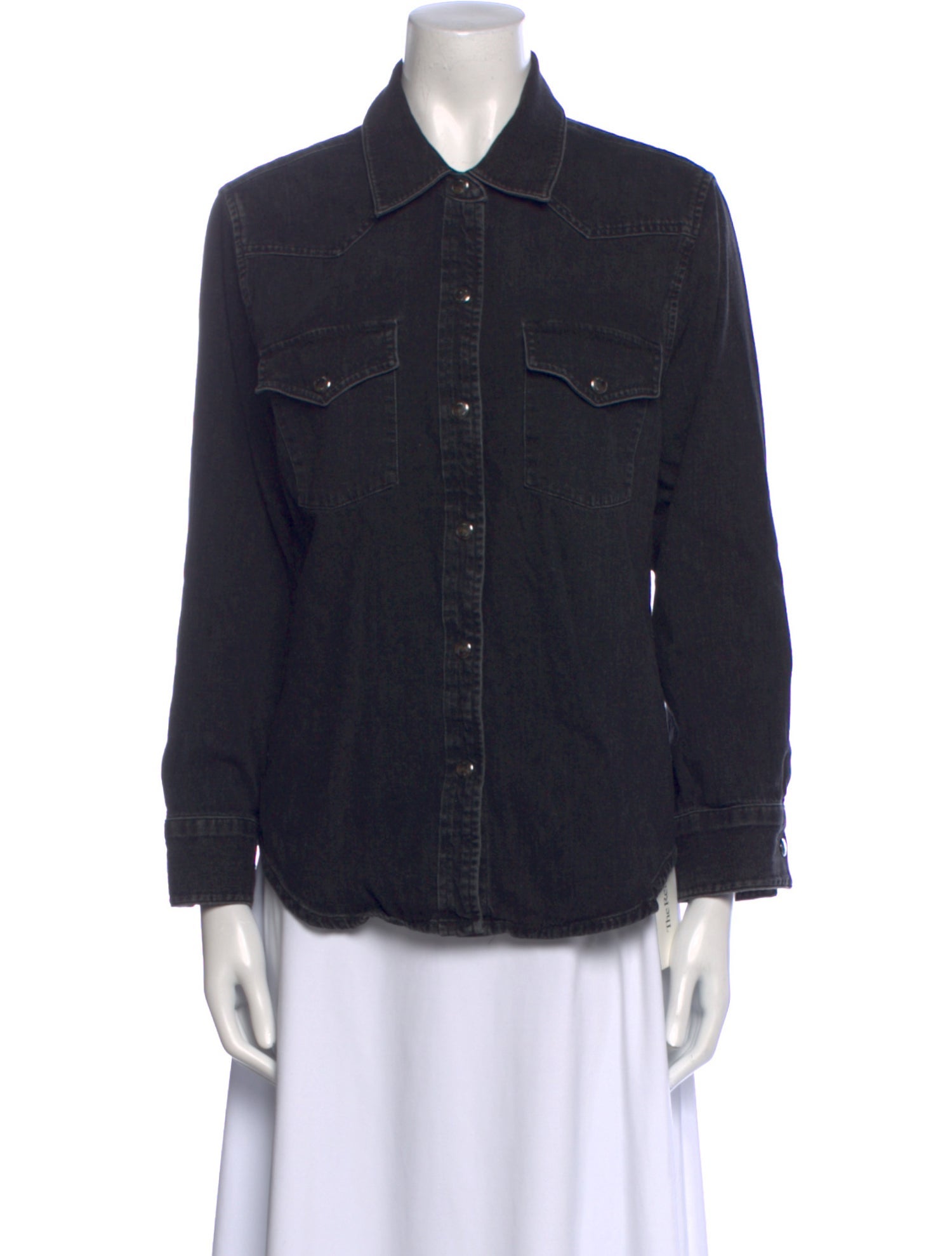 AGOLDE Long Sleeve Button-Up Top