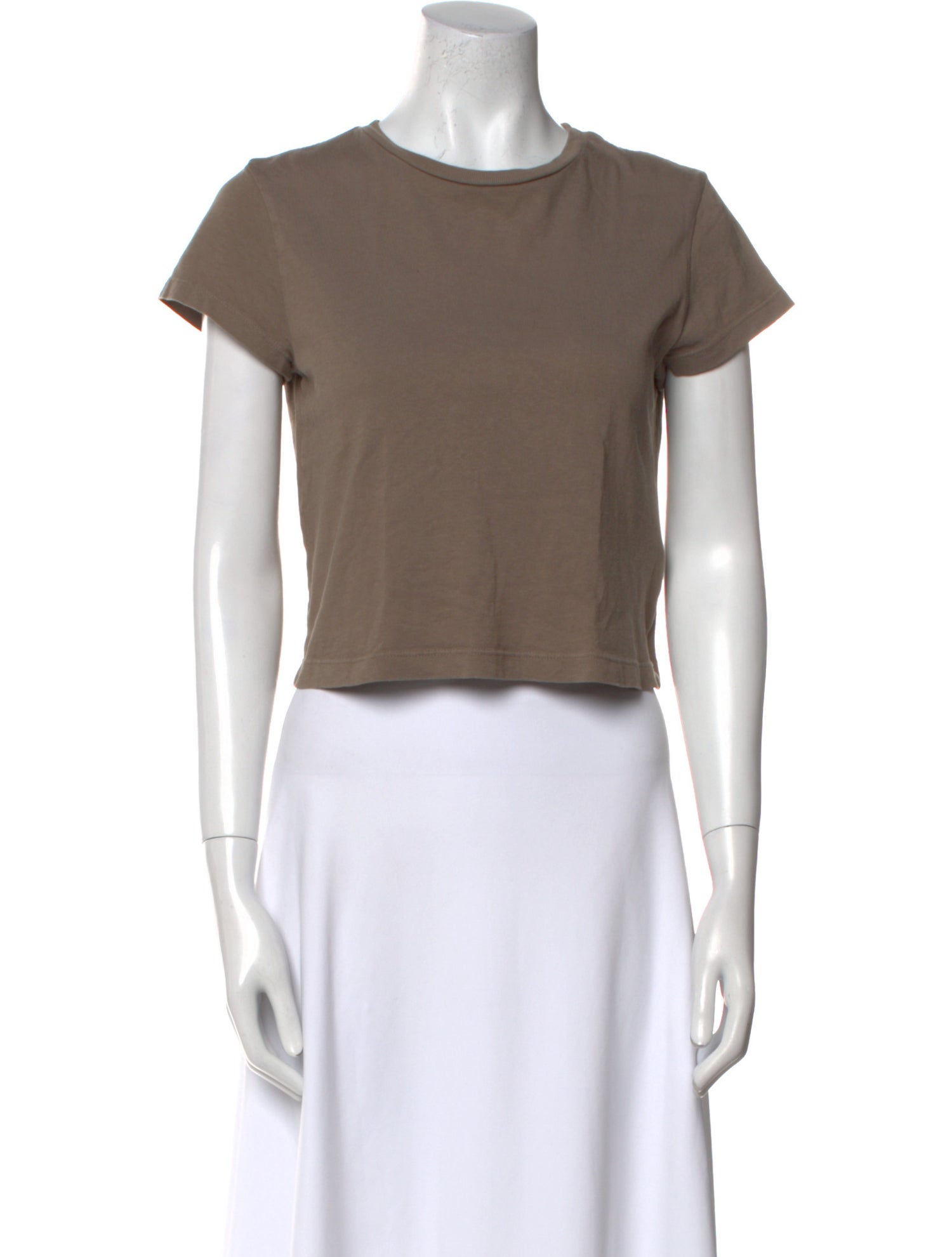 AGOLDE Crew Neck Short Sleeve Crop Top