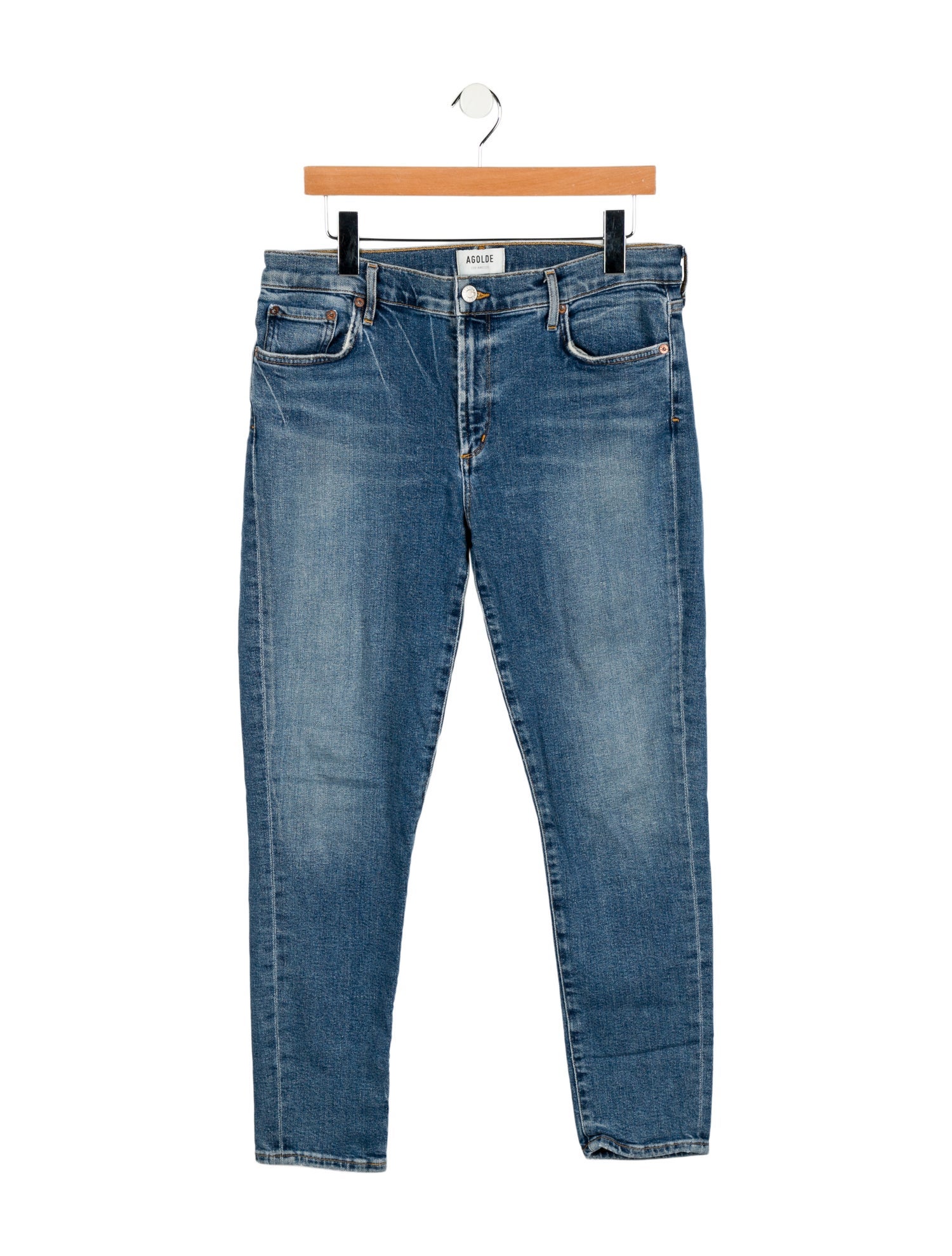 AGOLDE Mid-Rise Straight Leg Jeans