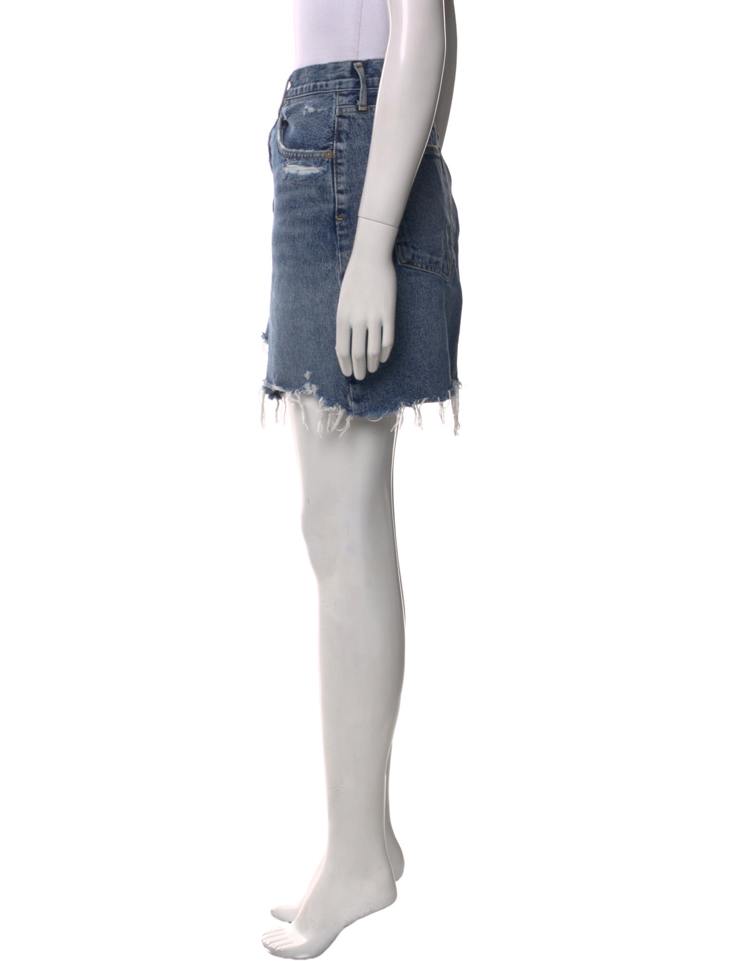 AGOLDE Distressed Accents Mini Skirt