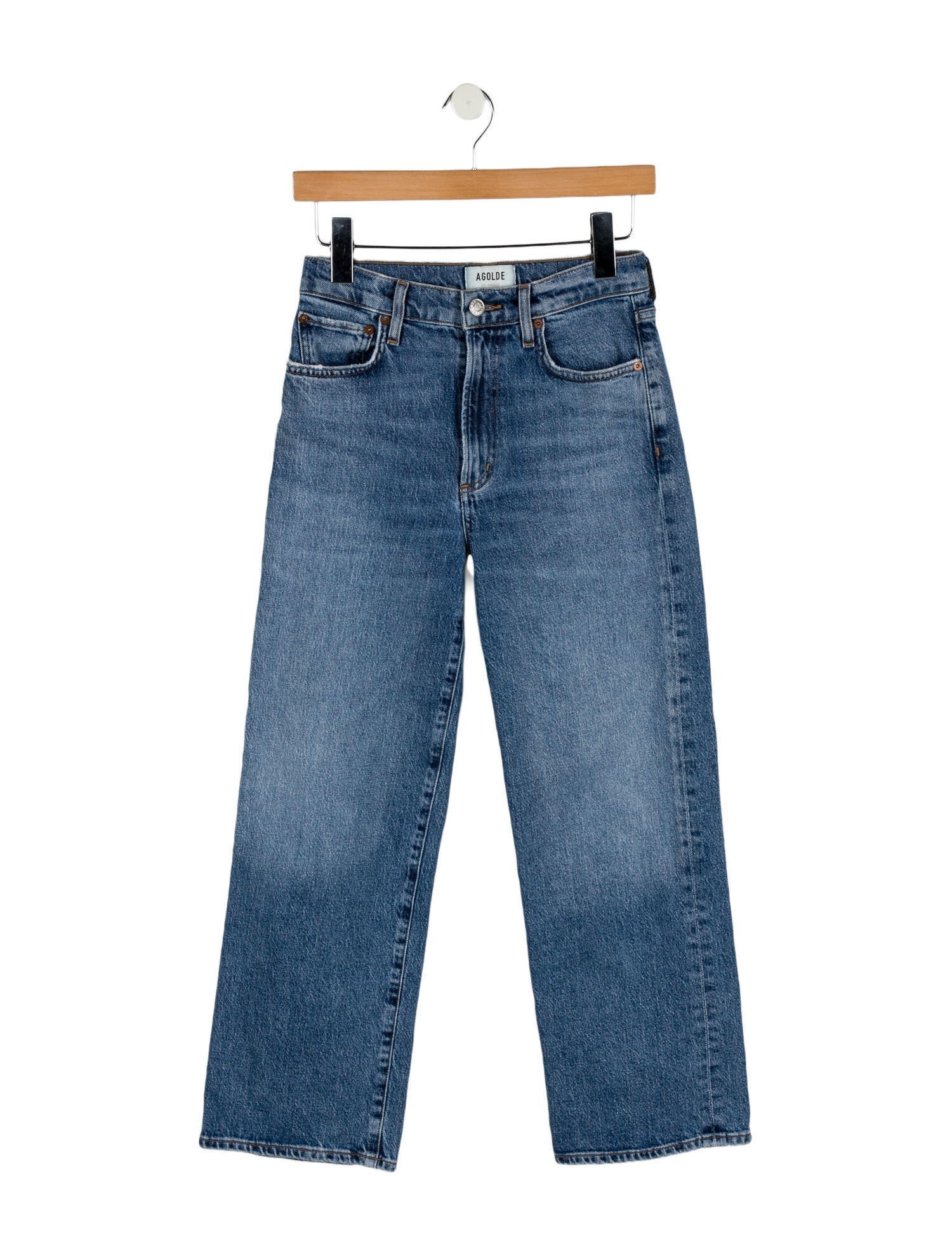 AGOLDE Mid-Rise Wide Leg Jeans