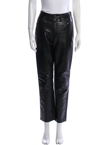 Pre-owned Agolde Straight Leg Pants In Black