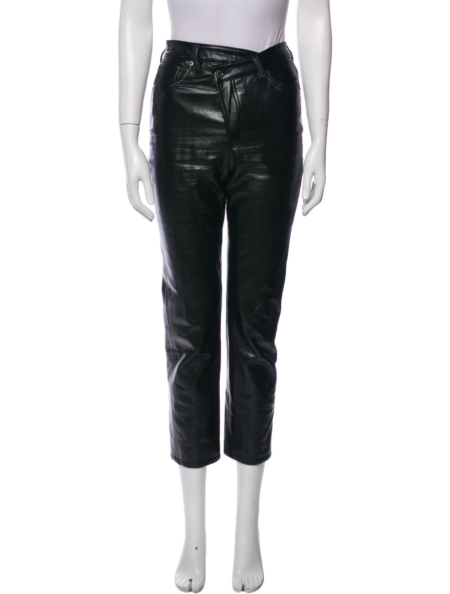 AGOLDE Leather Straight Leg Pants