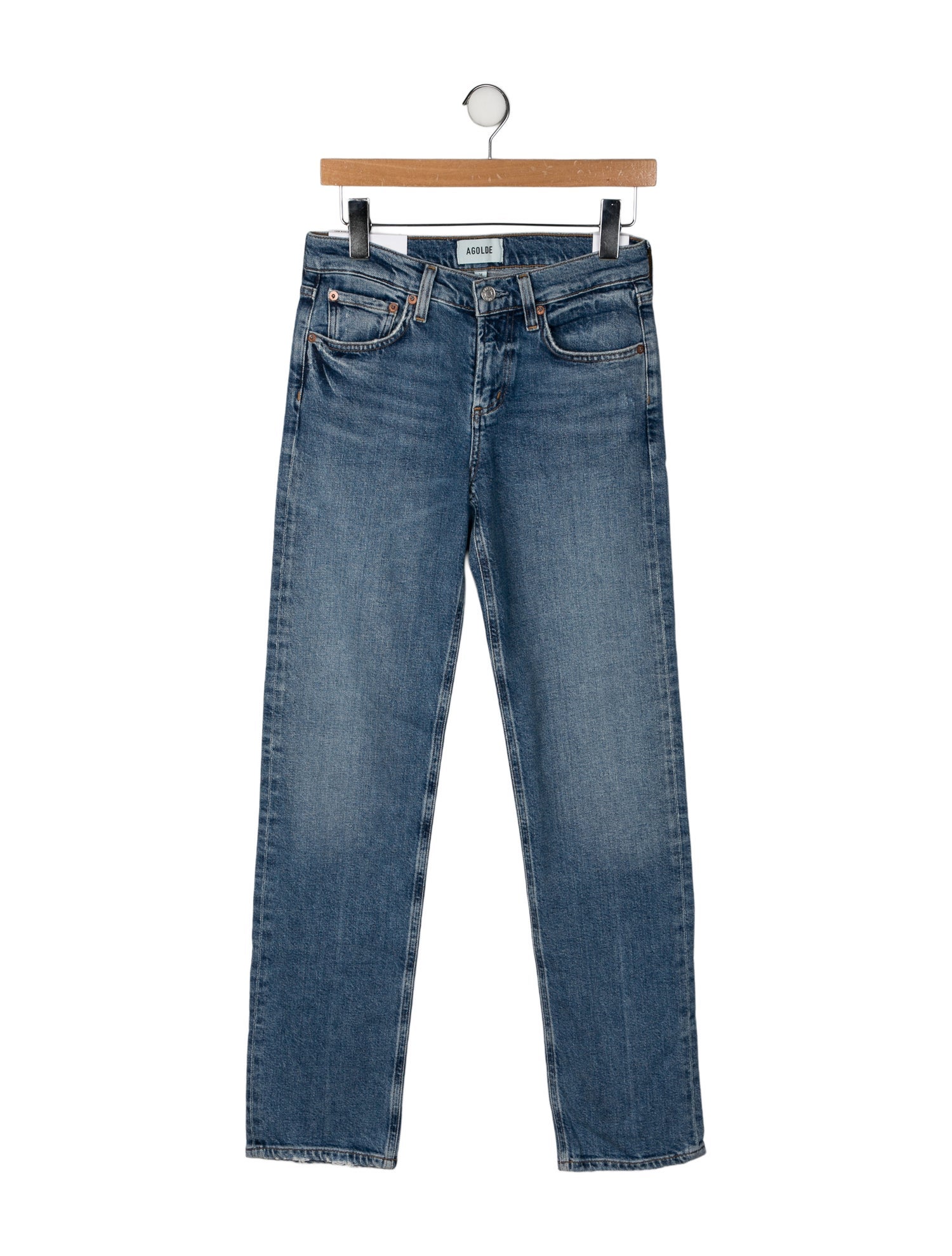 AGOLDE Mid-Rise Straight Leg Jeans