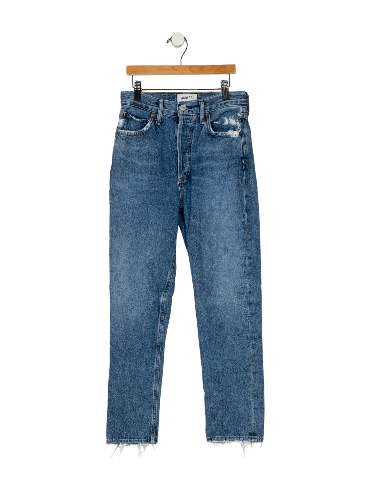 AGOLDE Mid-Rise Straight Leg Jeans