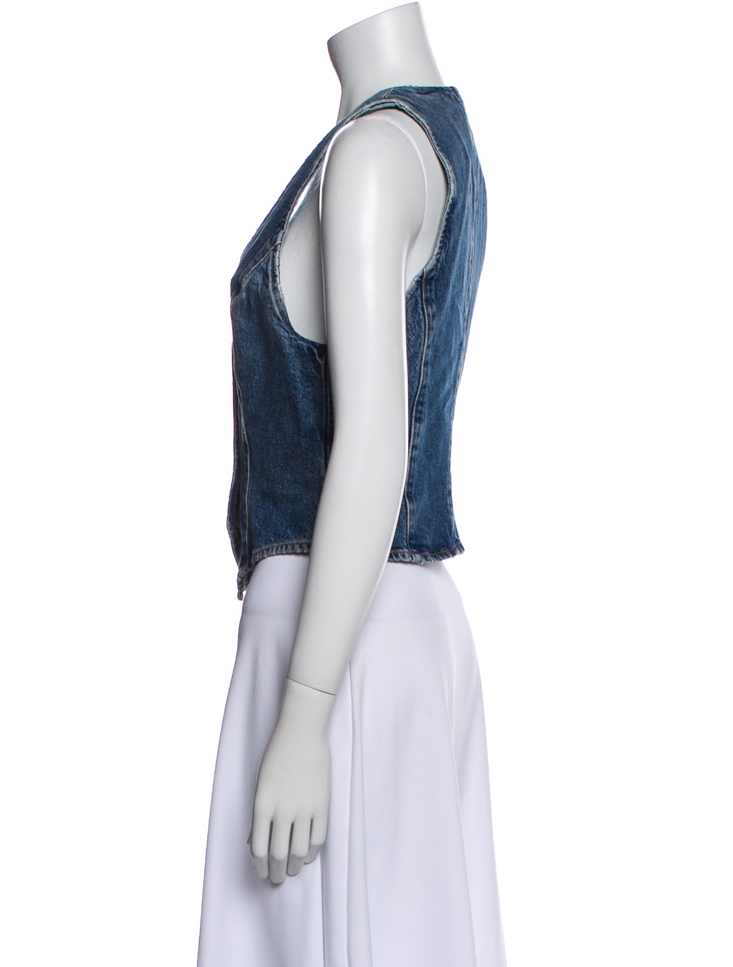 AGOLDE V-Neck Sleeveless Crop Top