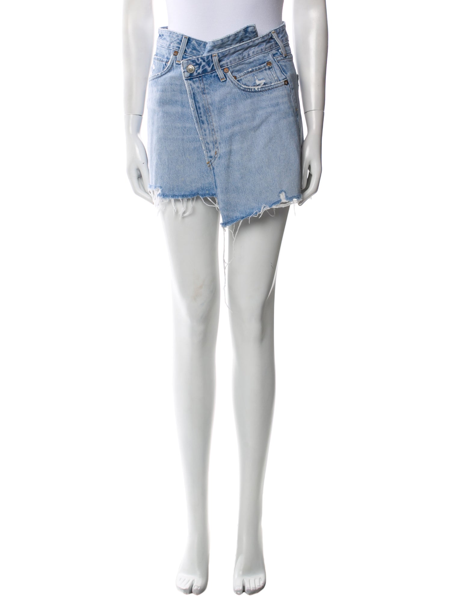 AGOLDE Distressed Accents Mini Skirt