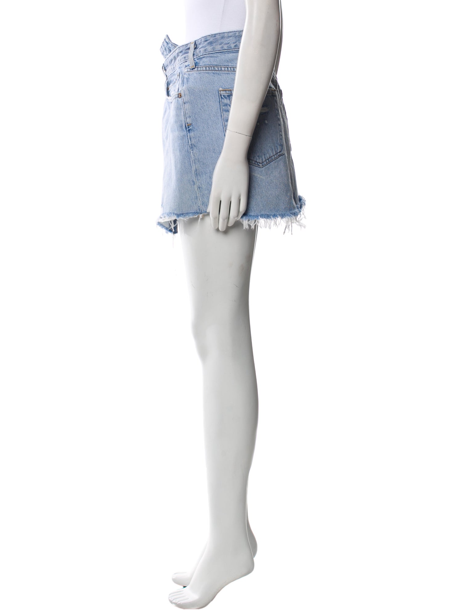 AGOLDE Distressed Accents Mini Skirt