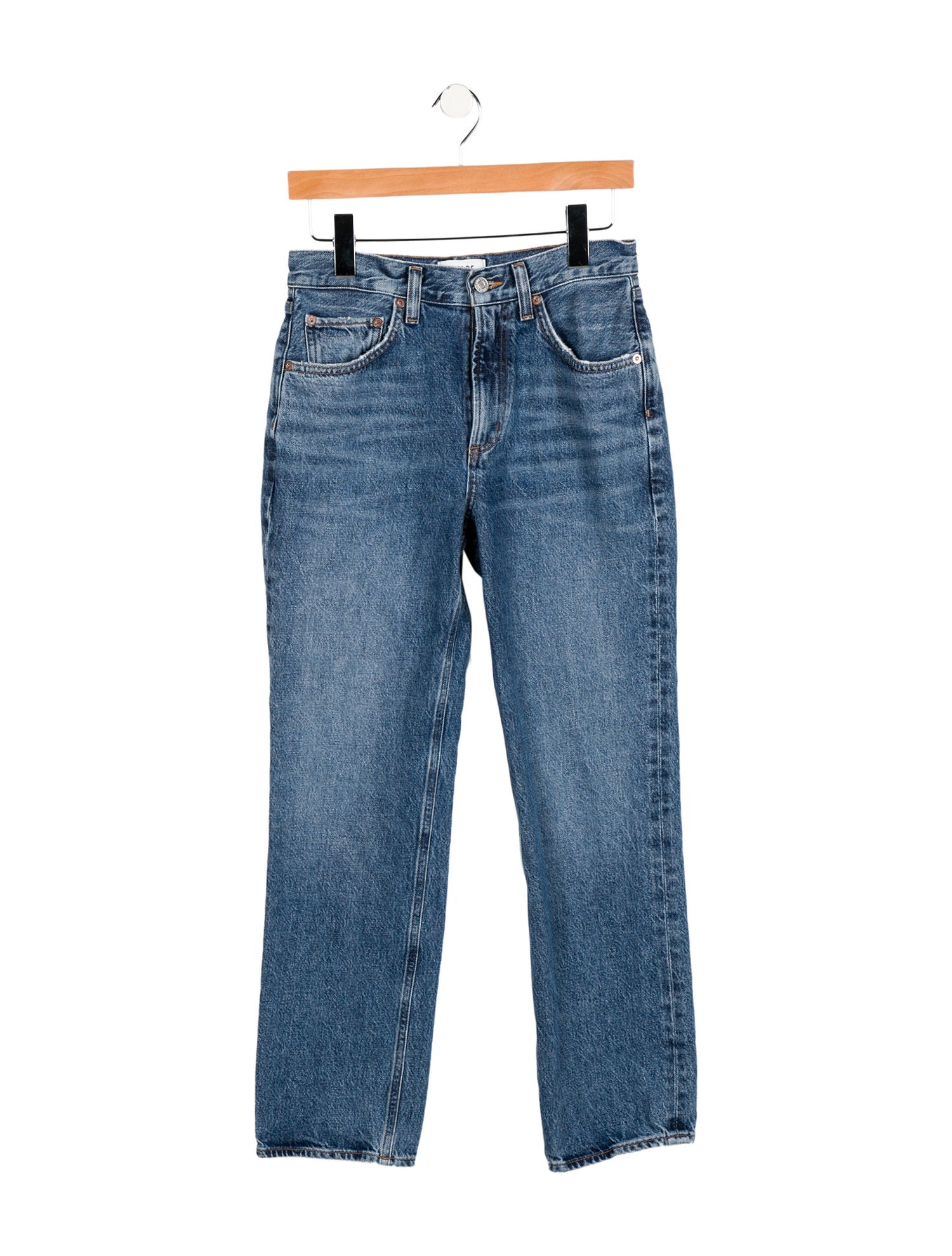 AGOLDE Mid-Rise Straight Leg Jeans