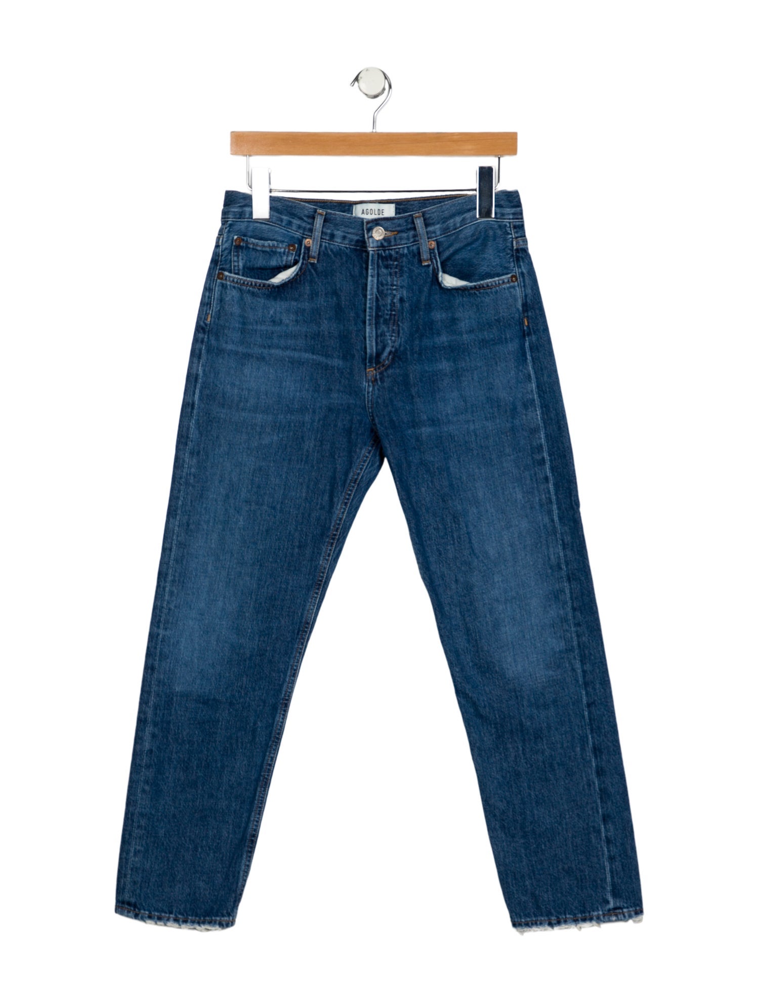 AGOLDE Mid-Rise Straight Leg Jeans