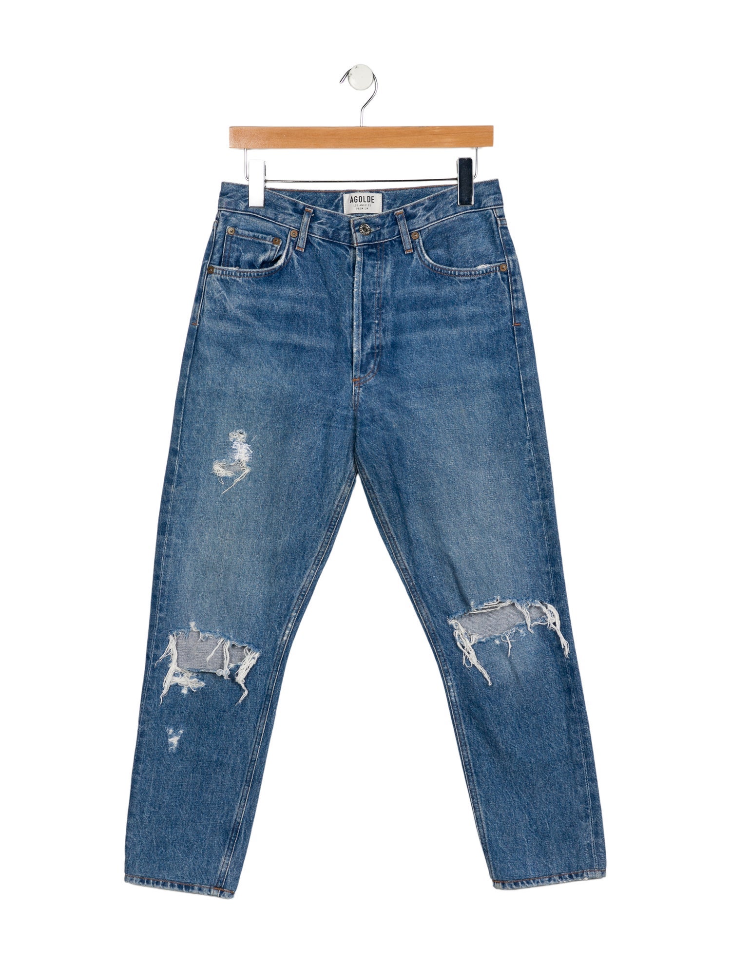 AGOLDE Mid-Rise Straight Leg Jeans
