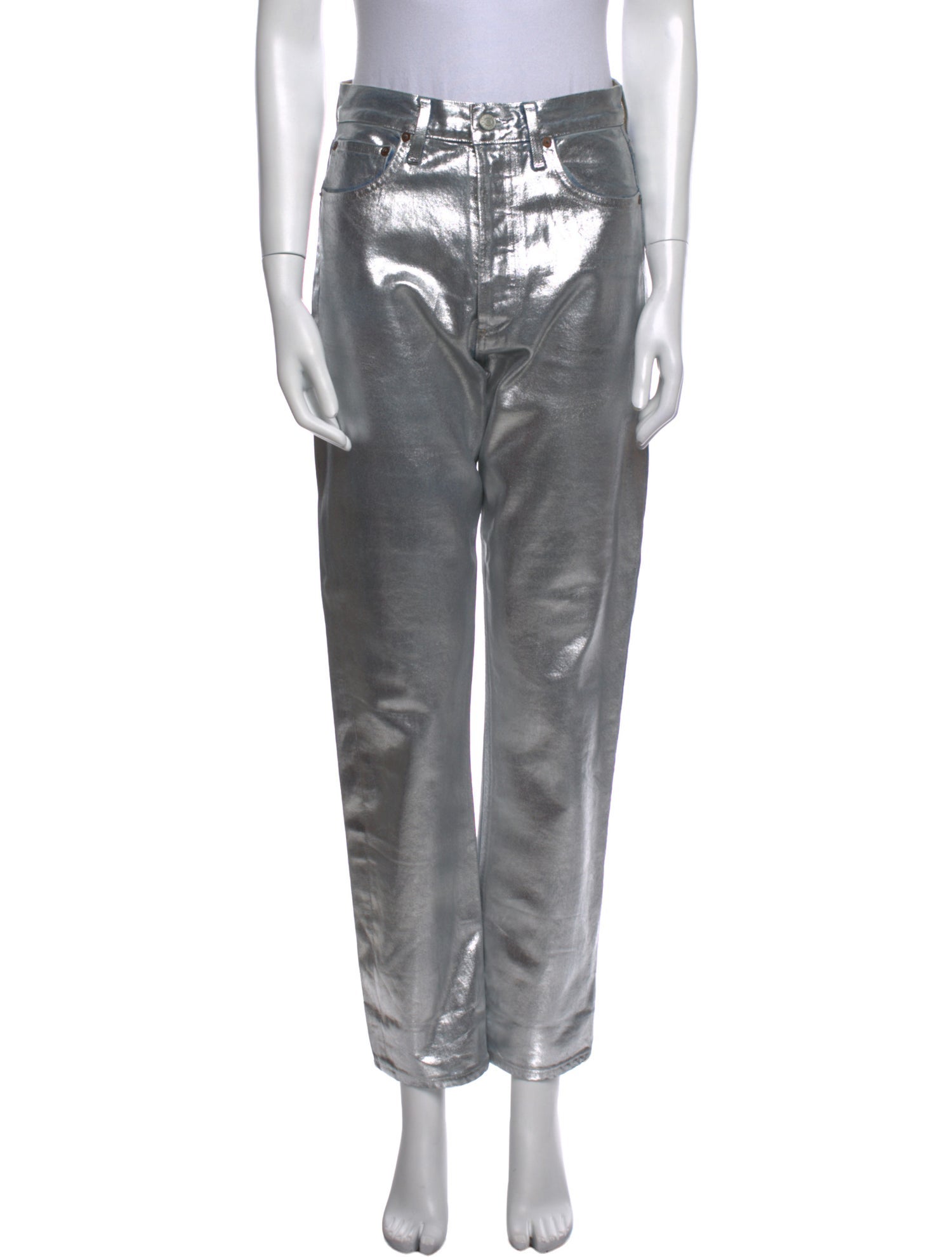 AGOLDE High-Rise Straight Leg Jeans