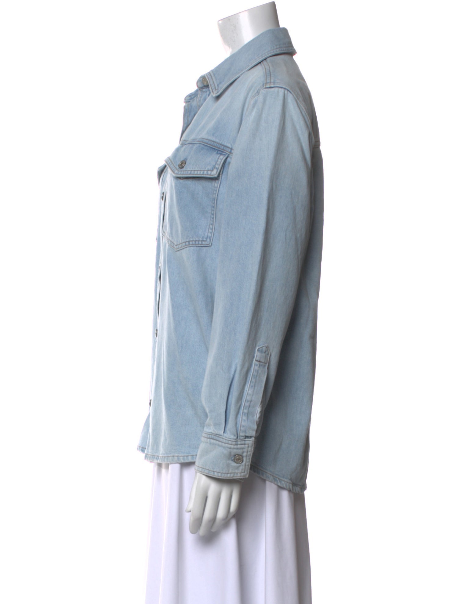 AGOLDE Long Sleeve Button-Up Top