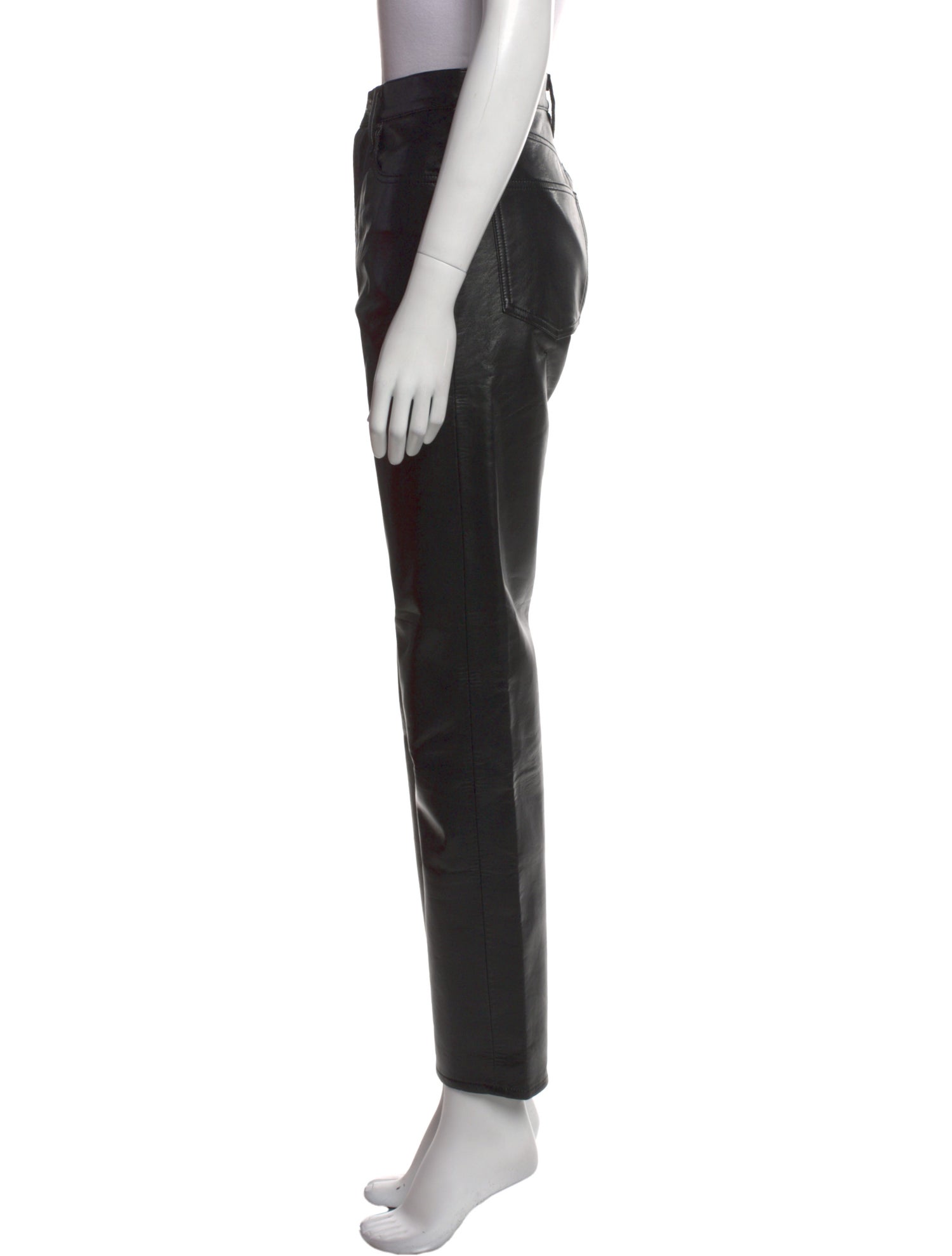 AGOLDE Leather Straight Leg Pants