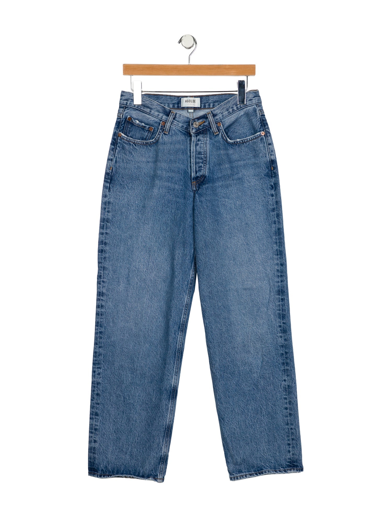AGOLDE Mid-Rise Straight Leg Jeans