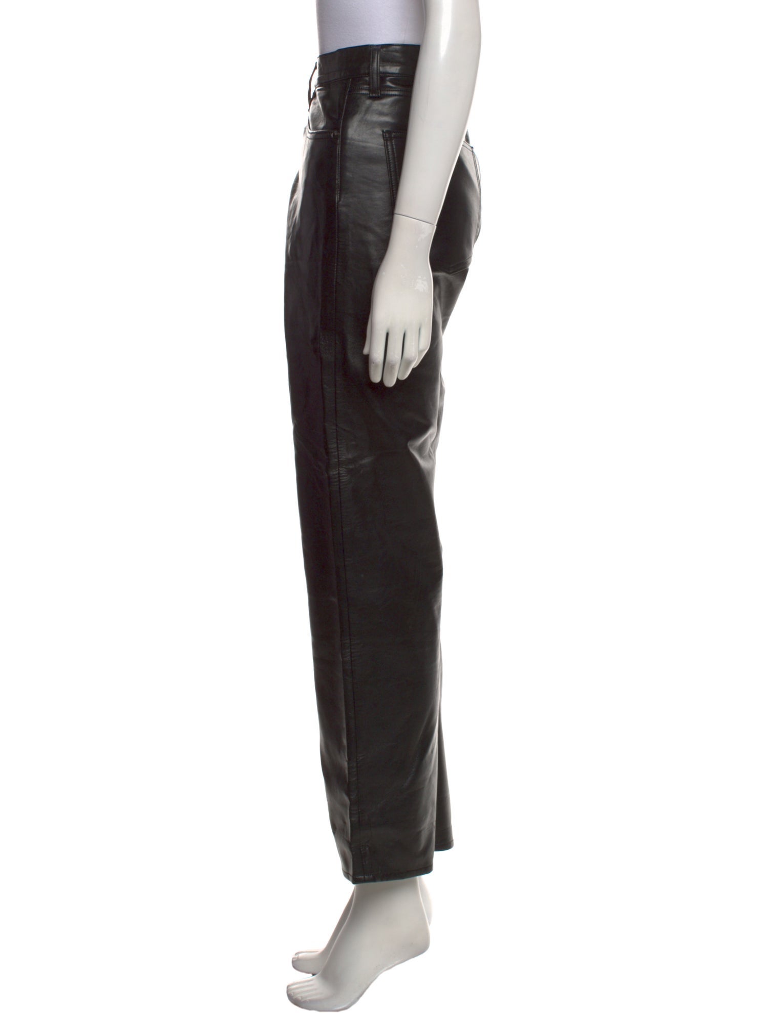 AGOLDE Leather Wide Leg Pants