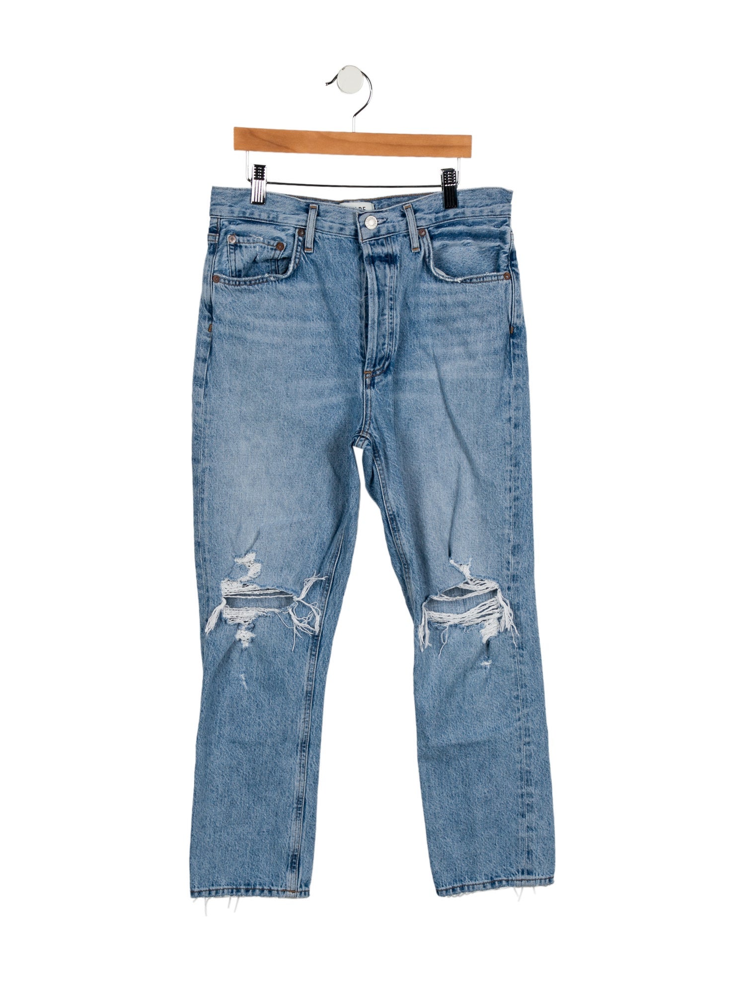 AGOLDE Mid-Rise Straight Leg Jeans