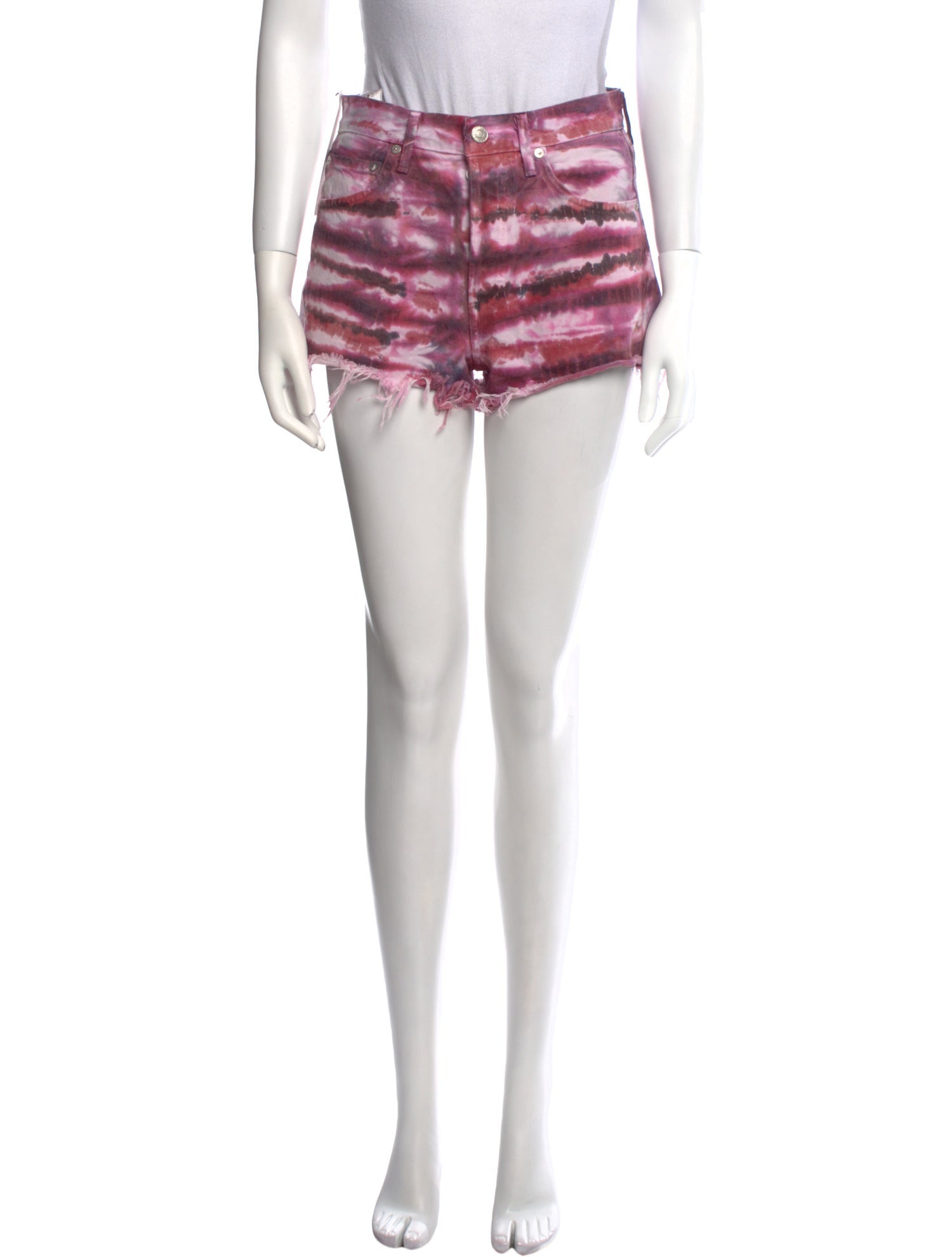AGOLDE Tie-Dye Print Mini Shorts